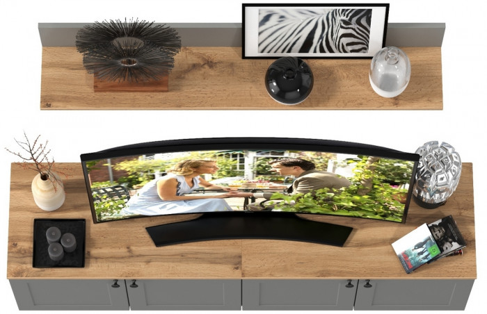 Остин Прихожая 64, серый графит/дуб крафт золотой