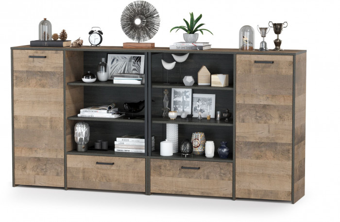 Трувор 13.307.01 Комод + 13.307.01 Комод, дуб гранж песочный/интра