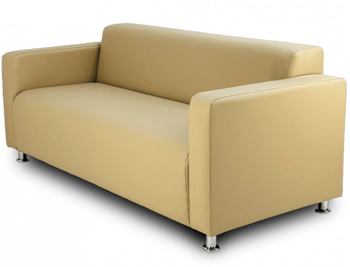 Диван прямой Томи, 200 см, экокожа, бежевый