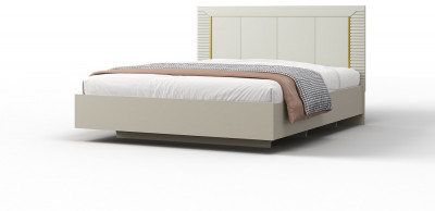 Кровать 180х200 "Карлин" с щитовым основанием - Белый текстурный/Корунд джелато