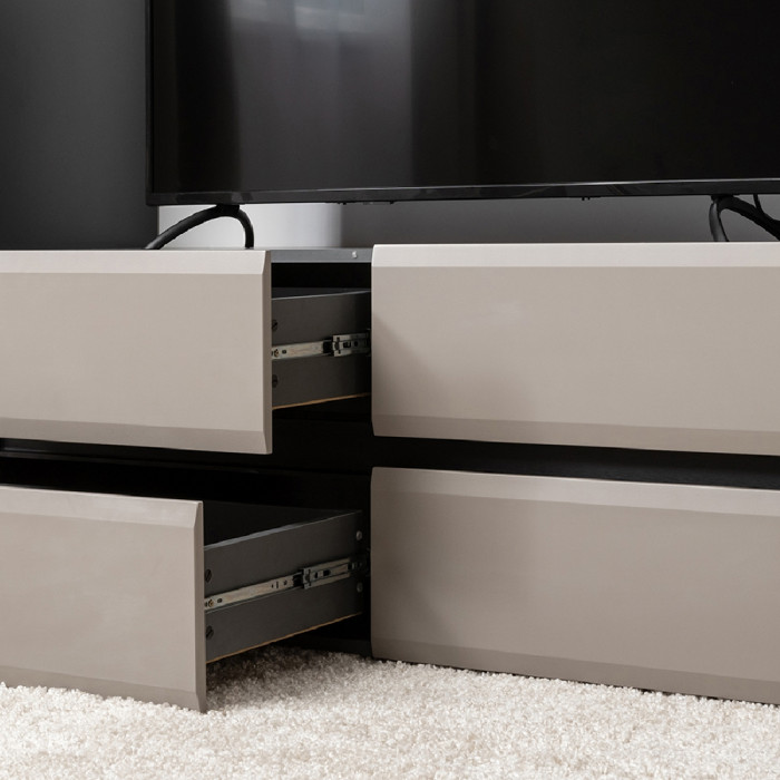 Сидней Комплектация № 045, цвет корпус: антрацит/фасады: МДФ веллюто капучино, ШхГхВ 130х41,3х210 см., ниша для ТВ 129х41х95 см., универсальная сборка