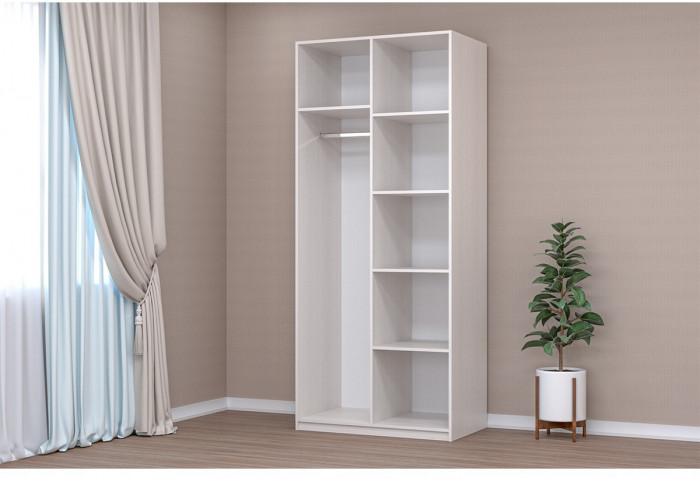 Кэт-6 бодега/сандал Шкаф 2-х дверный (Бодега белая / Сандал)