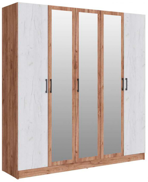 Шкаф Вегас 2000 дуб крафт табачный/дуб крафт белый