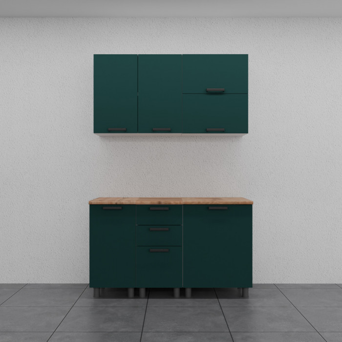 МК Аленушка Н 400 Лаванда Изумруд, скоба черный (без столешницы)