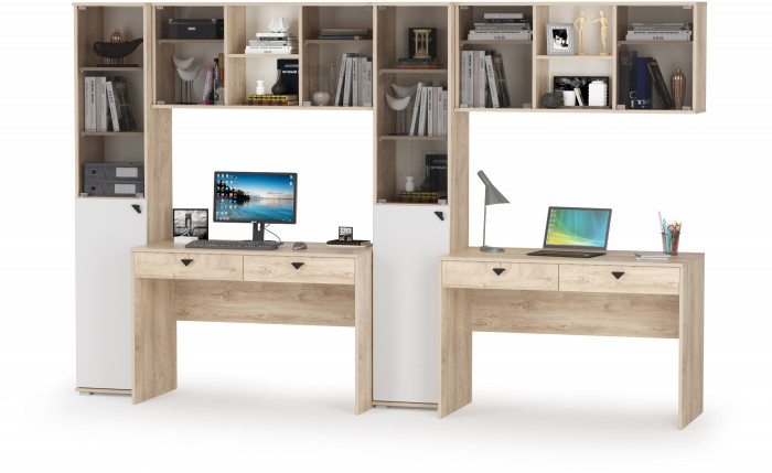 Бостон № 21, дуб эндгрейн элегантный/фасады МДФ милк рикамо софт