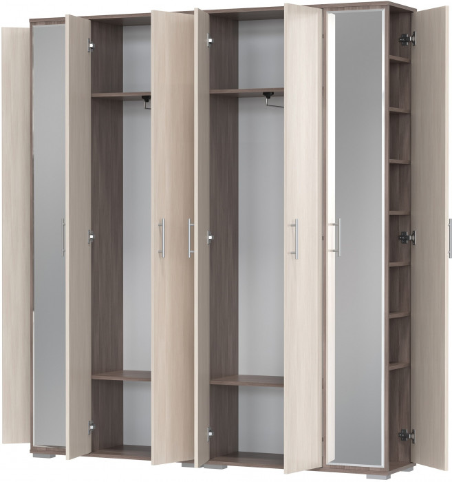 Две прихожих Домино-мини 2-3421бод.тем/св, бодега тёмный/бодега светлый