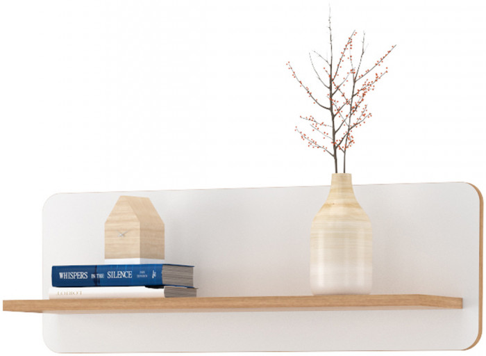 Вуди Стол письменный 12.42 + 2хПолка 15.46, цвет белый премиум/дуб крафт золотой, ШхГхВ 110х52,7х180 см., универсальная сборка