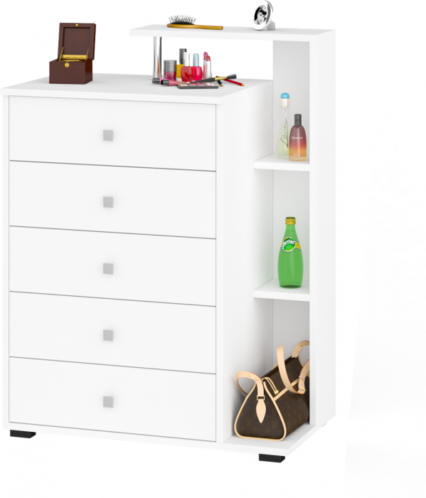 Камелия Комод, цвет белый, ШхГхВ 80х46,8х107,6 см., НЕ универсальная сборка