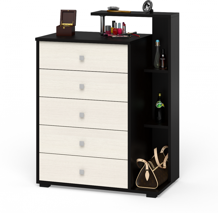 Камелия Комод, цвет венге/дуб лоредо, ШхГхВ 80х46,8х107,6 см., НЕ универсальная сборка