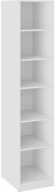 Глосс СМ-319.07.112 Шкаф для белья с зеркальной дверью (Белый глянец)