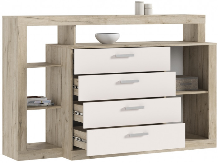 Комод Ангара, Крафт серый/Кашемир