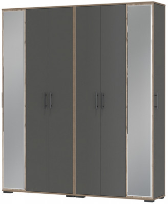 Две прихожих Домино-мини 2-3421дкт/граф, дуб крафт табачный/графит