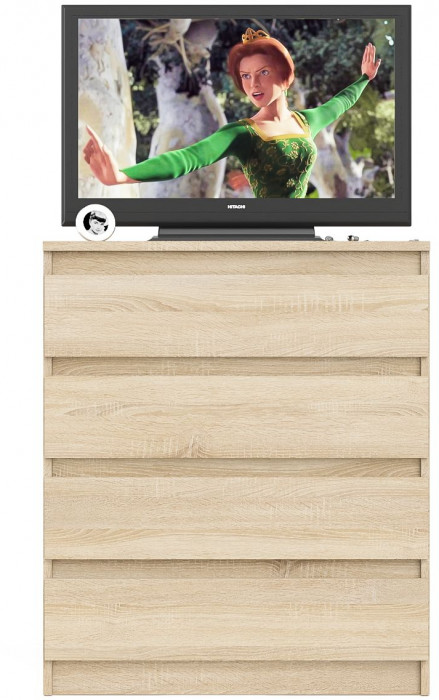 Мори Комод МК800.4, цвет дуб сонома, ШхГхВ 80,4х41х94 см.