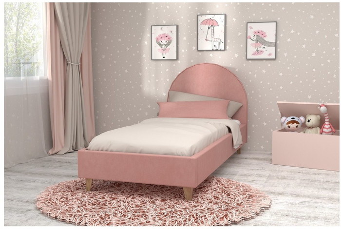 Кровать 0,8 арт.014 (Бежевый/Дуб Вотан)