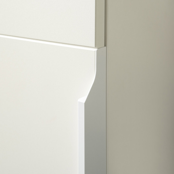 Октава Прихожая 37, белый шагрень/дуб крафт золотой/фасады МДФ белый шагрень