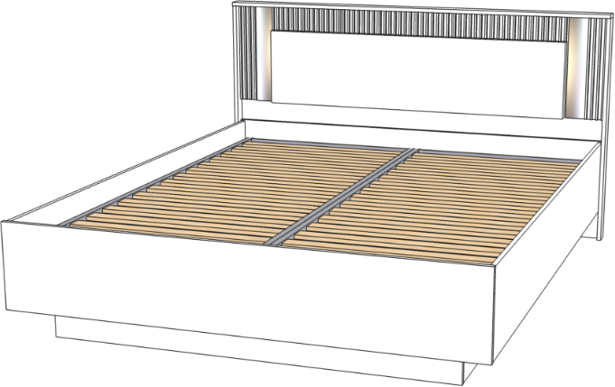 Кровать 160х200 "Харди" с подъемным механизмом - Латте/Ирландский ликер (зеркальн. вставки)