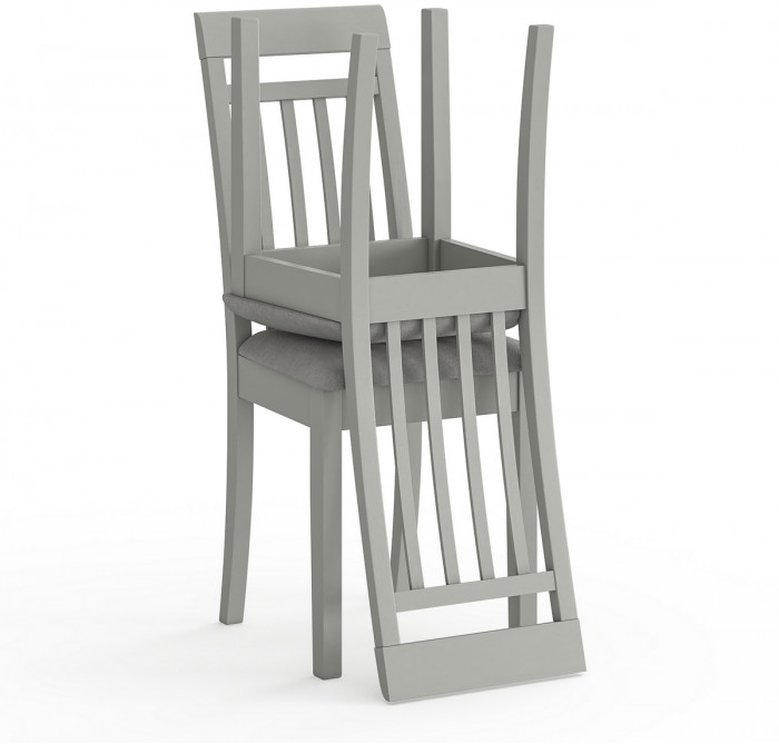 Два стула Мебель--24 Гольф-11 разборных, цвет серый, обивка ткань велюр серый 63, ШхГхВ 40х40х100 см., от пола до верха сиденья 47 см.