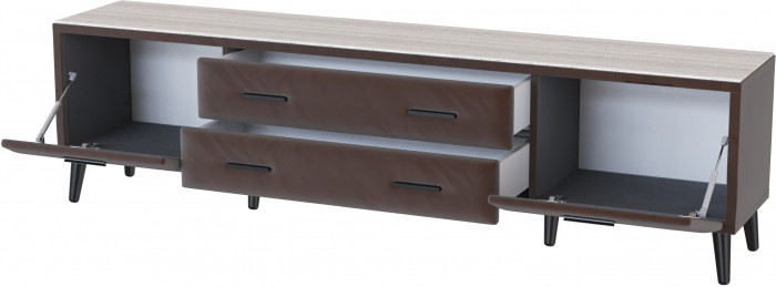 Тумба ТВ интерьерная 2,0 Пай коричневый/мдф сандал белый