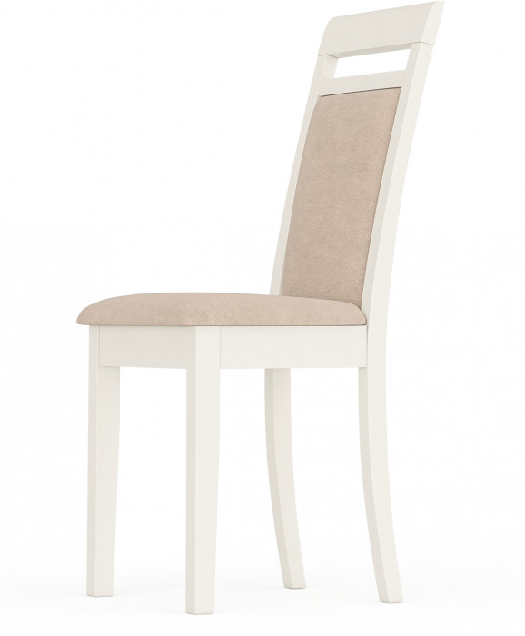 Стул Мебель--24 разборный Гольф-12, цвет слоновая кость, обивка ткань велюр бежевый 05, 40х40х100 см., от пола до верха сиденья 47 см. (мягкая спинка)