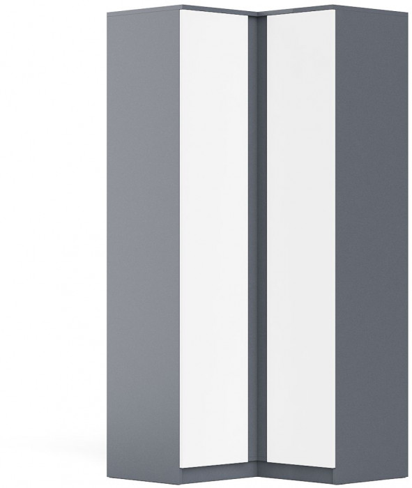 Мори угловой шкаф МШУ960.1, графит/белый