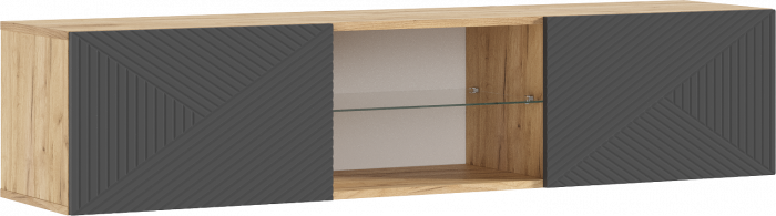 Флэш Модульная Гостиная, вариант №1, Браш графит/Дуб крафт