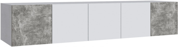 Шкаф Мадрид, композиция 18, Белый/Ателье светлое