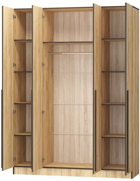 Шкаф Бастион ЛДСП 1,6 крафт золотой (Дуб крафт золотой)