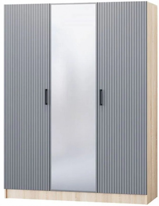 Модульная спальня Карина-6 МДФ, композиция 1 (Графит, Дуб Сонома)