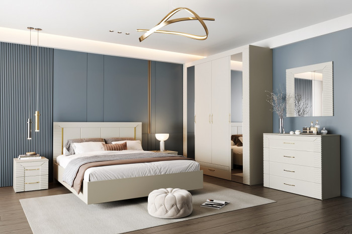 Модульная спальня "Карлин" - Персидский жемчуг/Шаде песочный