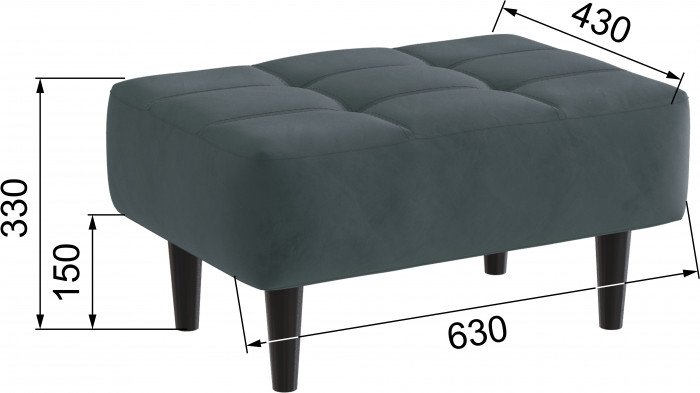 Пуф Корк серый