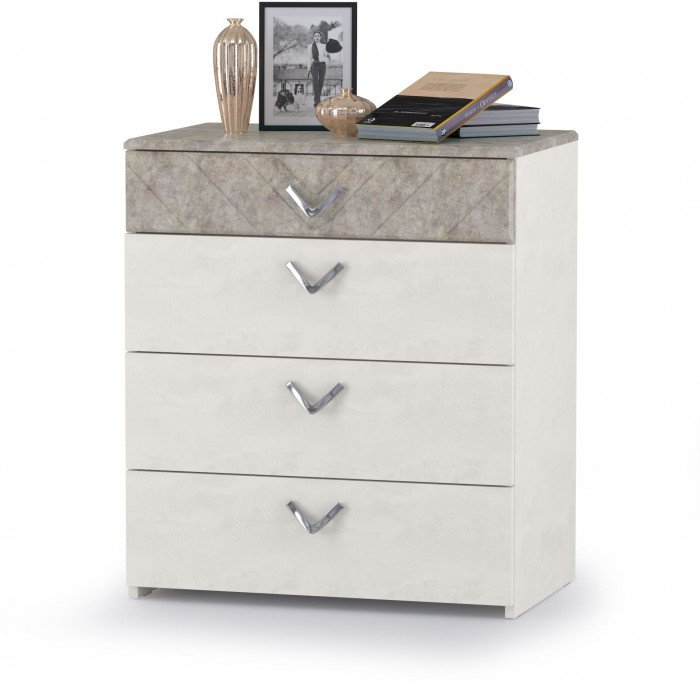 Амели Спальня № 7 13.106 + 12.48 + 03.240 + Шкафы 08.49 + 13.133 + 13.131 + 13.140 + Кровать 11.31 + под. ортопед + Тумбочка, 1600х2000 мм, б/м