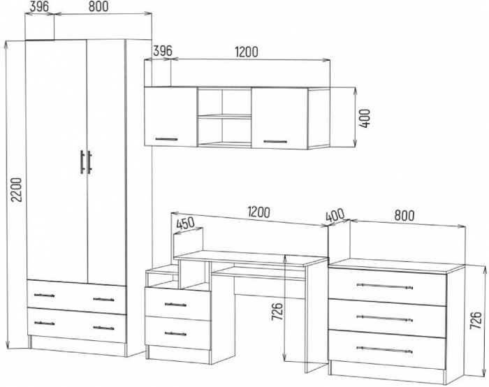 Модульная детская Вега Позитив
