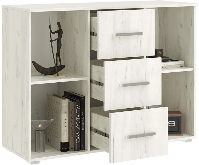 Модульная спальня Фиеста NEW композиция 2 (Дуб крафт белый/Графит)