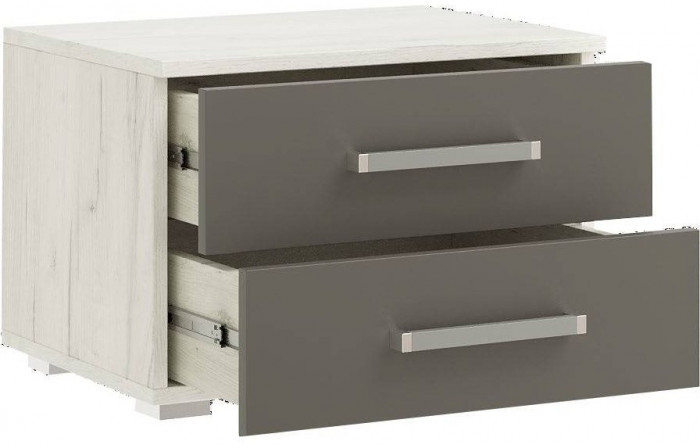 Модульная спальня Фиеста NEW композиция 2 (Дуб крафт белый/Графит)