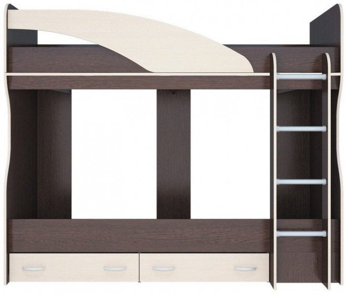 Двухъярусная кровать Мийа А 80 (Венге / дуб молочный)