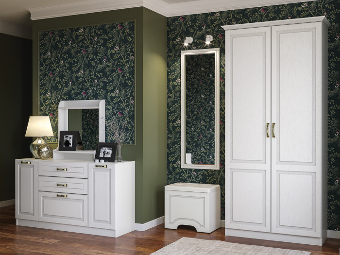 Ливерпуль Комплект карнизов 1000С, цвет ясень ваниль, ШхГхВ 108,2х56,3х3,2 см.