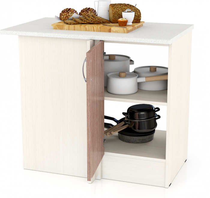 Кухня Мери ШНУ1000 Стол нижний угловой 100 см., дуб/ясень шимо тёмный