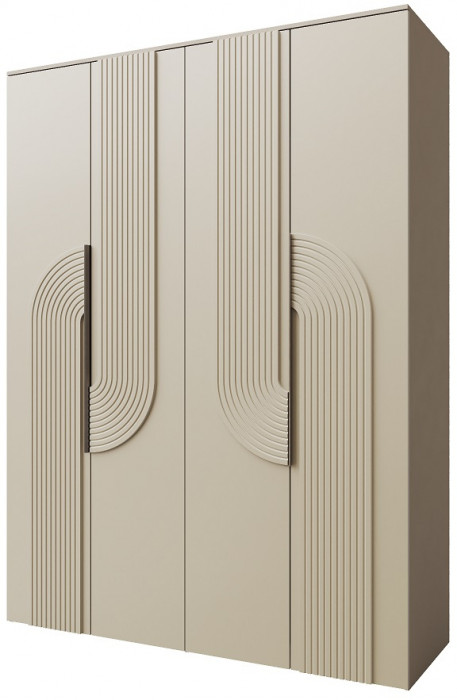 Шкаф для одежды 4-х дверный "Монтиз" - Персидский жемчуг/Шаде песочный