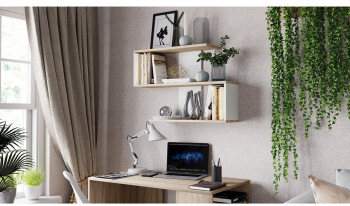 Diamond Полка настенная Тип 1 (Дуб Сонома/Белый)