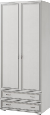 Ливорно Шкаф 2-х ств. ЛШ-22 ясень анкор светлый патина серебро