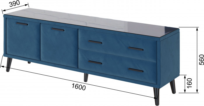 Тумба ТВ интерьерная Виго 1,6 атлантида