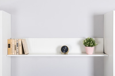 Валенсия Гостиная № 051, цвет ЛДСП белый шагрень/МДФ белый шагрень, ШхГхВ 133,1х38,3х210 см.