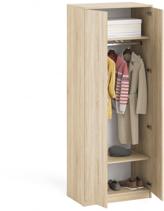 Мори Шкаф МШ800.1, цвет дуб сонома, ШхГхВ 80,4х50,4х209,6 см.