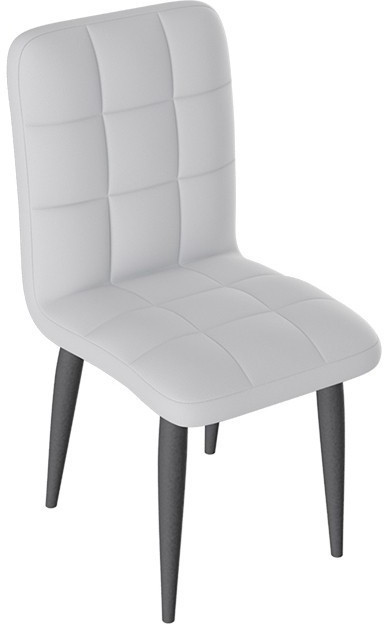 Франк ДП 2-17 Стул (конус) (Белый матовый/Кожзам Бежевый)