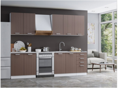 Кухня Вельвет 2000 (Капучино софтач, Белый)