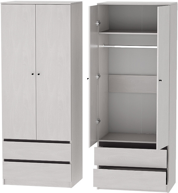 Модульная Прихожая Кэт-1, набор 5, Ясень Анкор Светлый/Графит