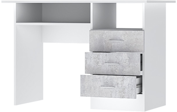 Детская комната Бриз ЛДСП, набор 5, Белый/Цемент светлый