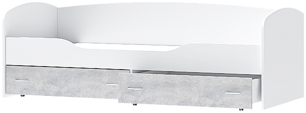 Детская комната Бриз ЛДСП, набор 5, Белый/Цемент светлый