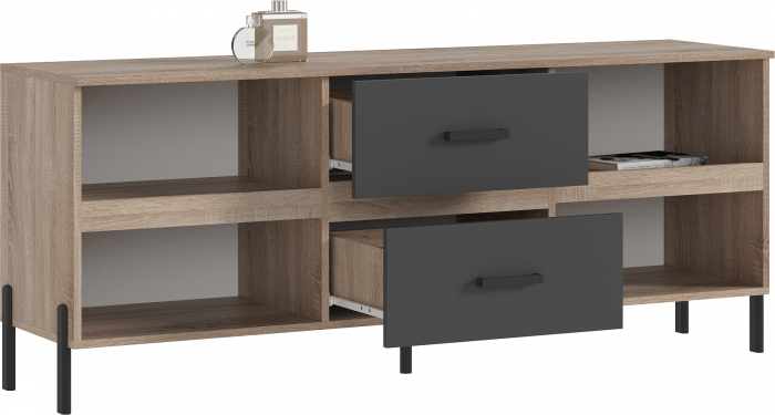 Ким Тумба ТВ (металл) Графит софт, сонома