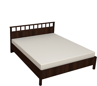 Кровать с ортопедическим основанием (металл) Sherlock 46 Люкс 180х200, орех